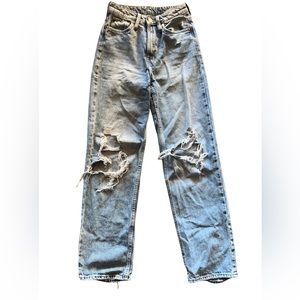 Pacsun/& Denim High-Waisted Ripped Jeans